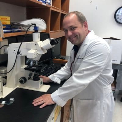 Michael Thompson, MD featured in lab environment